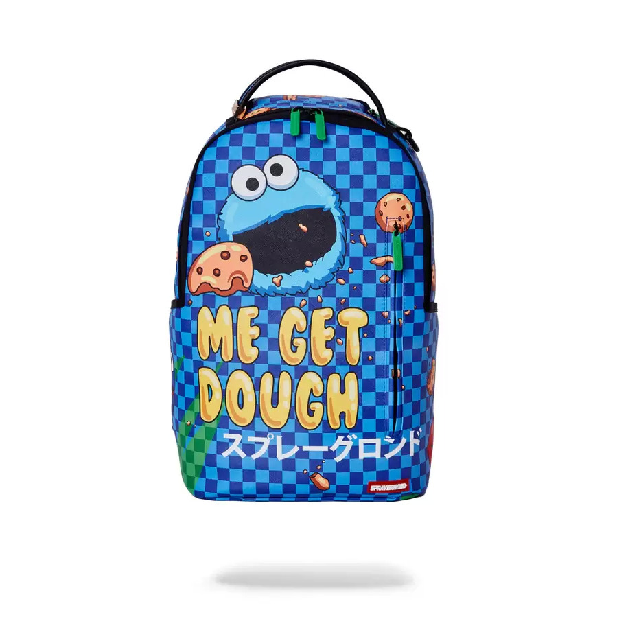 SPRAYGROUND COOKIE MONSTER ME GET DOUGH תיק גב משבצות כחולות READY